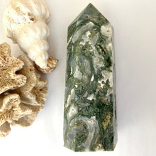 Load image into Gallery viewer, Green Moss Agate Tower - Large