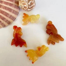 Load image into Gallery viewer, Carnelian and Agate Koi Fish Carving - Luna Lane Crystals