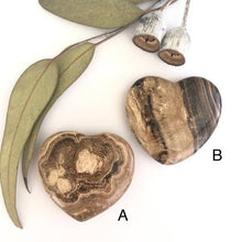 Load image into Gallery viewer, Chocolate Calcite Hearts - Luna Lane Crystals