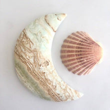 Load image into Gallery viewer, Extra Large Caribbean Calcite Moon - Luna Lane Crystals