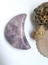 Load image into Gallery viewer, Lepidolite Moon Carvings - Luna Lane Crystals