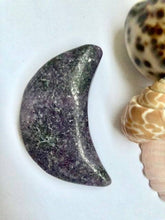 Load image into Gallery viewer, Lepidolite Moon Carvings - Luna Lane Crystals