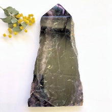 Load image into Gallery viewer, Rainbow Fluorite Slab With Polished Point - Luna Lane Crystals