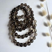 Load image into Gallery viewer, Smokey Quartz 12mm Bead Bracelets - Luna Lane Crystals