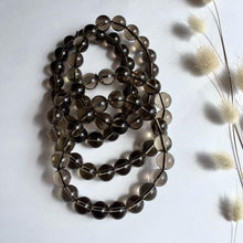 Load image into Gallery viewer, Smokey Quartz 12mm Bead Bracelets - Luna Lane Crystals