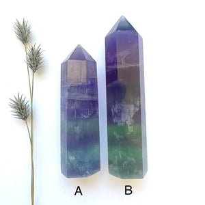 Lavender and Green Fluorite Tower