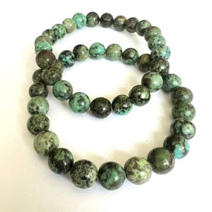 African Turquoise Bracelet - 8mm - Luna Lane Crystals