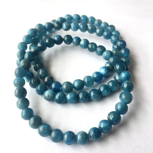 Apatite 6mm Bead Bracelets - Luna Lane Crystals