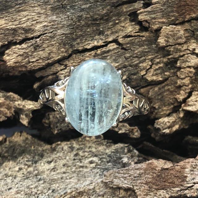 Aquamarine Ring - Luna Lane Crystals