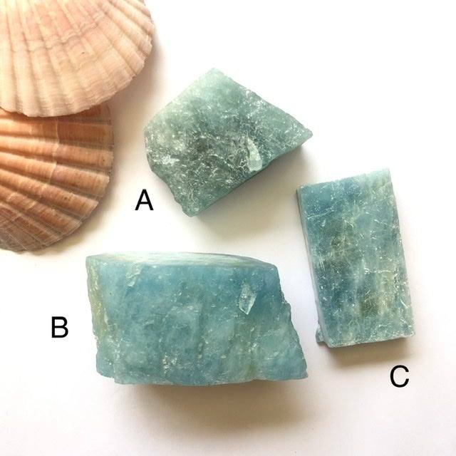 Aquamarine Roughs - Luna Lane Crystals