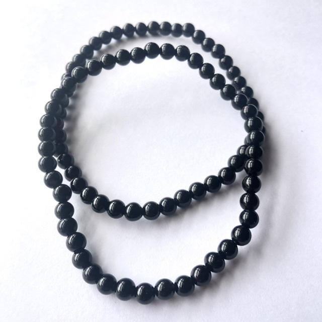 Black Obsidian 8mm Bead Bracelet - Luna Lane Crystals