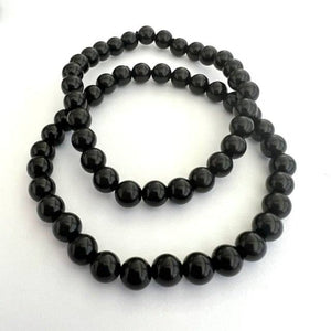 Black Obsidian Bracelet - 6mm - Luna Lane Crystals