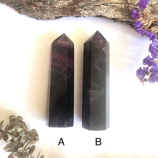 Dark Rainbow Fluorite Tower