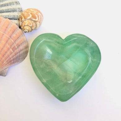 Green Fluorite Heart Shaped Bowl - Luna Lane Crystals