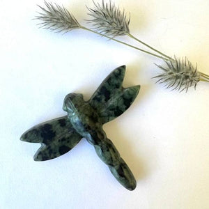 Jade Dragonfly Carving - Luna Lane Crystals
