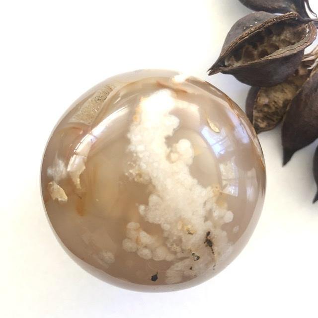 Large Cherry Agate Sphere - Luna Lane Crystals