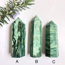 Load image into Gallery viewer, Medium Green Mica Tower - Luna Lane Crystals
