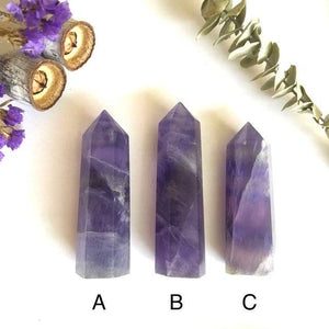 Purple Fluorite Towers - Luna Lane Crystals