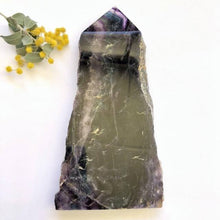 Load image into Gallery viewer, Rainbow Fluorite Slab With Polished Point - Luna Lane Crystals
