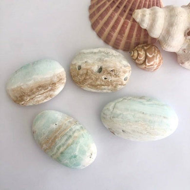 Small Caribbean Calcite Palm Stones - Luna Lane Crystals